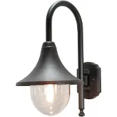 Konstsmide Wandlamp buiten Bari, dimbaar, zwart, Aluminium, Landelijk, Wandlamp buiten