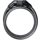 Trelock gepantserd kabelslot met cijferslot Trel. 100 cm, Ø 15 mm PK 260/100/15, zwart met houder, zwart