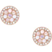 Fossil Oorbellen 'VINTAGE GLITZ' rose-goud / rosa / wit