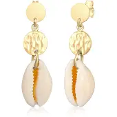 Elli Oorbellen 'Muschel' champagne / goud