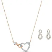 Swarovski Sieraden set 'Hyperbola' goud / zilver / transparant