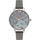 Olivia Burton OB16TZ05 dameshorloge, met een horlogekast van roestvrij staal en een leren band