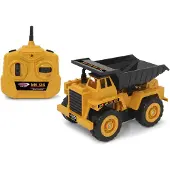 Jamara RC voertuig - 410151 RC Kieper Vrachtwagen MK136 - 19cm - Geel - 2,4GHz RC Model Kant en Klaar - 1:36 -
