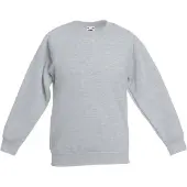 Fruit Of The Loom Childrens Unisex Set In Sleeve Sweatshirt (Heather Grijs)