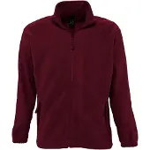 Sols Heren North Full Zip Outdoor Fleece Jacket (Bourgondië)