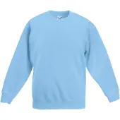 Fruit Of The Loom Childrens Unisex Set In Sleeve Sweatshirt (Hemel Blauw)