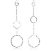 Elli PREMIUM Oorbellen 'Kreis' zilver