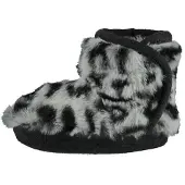Apollo slofjes met imitatiebont beige/zwart Dierenprint - maat 16/17