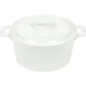 COSY&TRENDY Cosy & Trendy Clio White Potje Met Deksel - 75 cl - Ø 15.3 cm x 7.3 cm
