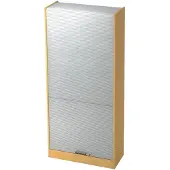 Hjh OFFICE PRO SIGNA R90 SG - Beuken/Zilver Roldeurkast Hoogte van de map | 5 OH Greeplijst kunststof