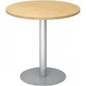 Hjh OFFICE PRO BISTRO F80R S - Systeem conferentietafel Esdoorn Zilver Ø 80