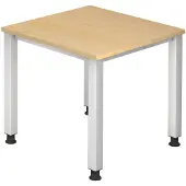 Hjh OFFICE PRO QUEO 8 S - Esdoorn 80 x 80 Tafelhoogte I In hoogte verstelbaar