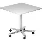 Hjh OFFICE PRO BISTRO 88Q C - Systeem conferentietafel Grijs 80 x 80 Chroom