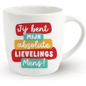 Miko Jij Bent Mijn Lievelings Mens! Koffie - Beker - Mok - Cadeau Idee - Verjaardagscadeau - Liefde - Valentijn - Dank Je Wel - 350 ml