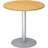 Hjh OFFICE PRO BISTRO F80R S - Systeem conferentietafel Beuken Zilver Ø 80