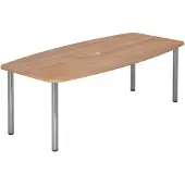 Hjh OFFICE PRO KARAT 22 C - Karat Walnoot 220 x 103 met chromen voet