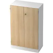 Hjh OFFICE PRO SIGNA K 6550 SG - Hoogte van de map | 3 OH met knop (afsluitbaar) Wit/Eiken Kast