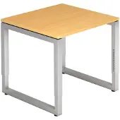 Hjh OFFICE PRO REGO 8 S - 80 x 80 Beuken/Zilver Tafelhoogte I In hoogte verstelbaar