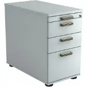 Hjh OFFICE PRO SIGNA SC40 SG - Rolcontainer Grijs Hout met ophangsysteem Greeplijst kunststof