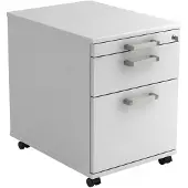 Hjh OFFICE PRO SIGNA AC20 CE - Rolcontainer Wit Hout met ophangsysteem Chrome metaal handgreep