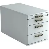 Hjh OFFICE PRO SIGNA TC30 SG - Rolcontainer Grijs Hout met 3 lades Greeplijst kunststof