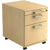 Hjh OFFICE PRO SIGNA AC20 CE - Rolcontainer Esdoorn Hout met ophangsysteem Chrome metaal handgreep