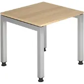 Hjh OFFICE PRO JAVA 8 S - 80 x 80 Eiken Tafelhoogte I In hoogte verstelbaar