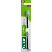 Gum 3x Activital Opzetborstel Zwart 2 Stuks