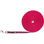 Trixie hondenriem sleeplijn met rubber bekleed zwart 15 mtrx1,5 cm