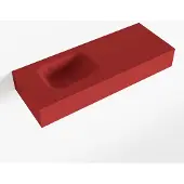 Mondiaz LEX Opbouwwastafel 80x30x12cm 0 kraangaten wasbak links Solid Surface mat F52114Fire