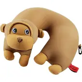 Cuddlebug nekkussen Monkey 30 x 30 cm bruin