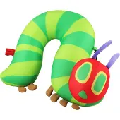 Cuddlebug nekkussen Caterpillar 30 x 30 cm groen