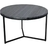 Loft42 Marble Round Bijzettafel Zwart - Metaal - Marmer - Ø60x38