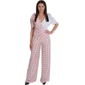 Forever Unique Roze-wit, elegant jumpsuit/broekpak - L