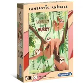 Clementoni Puzzel - Fantastic Animals - Luiaard - 500 Stukjes