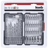 Kwb 108955 Boor- en bitassortiment 39-delig Metaal, Steen, Beton, Hout, Metselwerk
