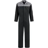 Bestex Overall 2 kleuren drukknoopsluiting 56 / Zwart-Grijs
