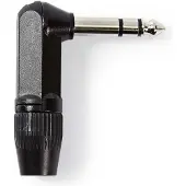 Nedis 6.35 mm jack plug | M | (Stereo, Haaks, Metaal)