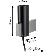 Paulmann Aik 79762 Wandlamp E27 Zwart