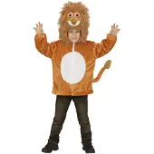 Vegaoo Vest met capuchon leeuw voor kinderen - Kinderkostuums - 86/92
