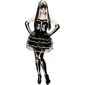 Widmann Horror skeletjurkjes Isa voor griezelen met Halloween