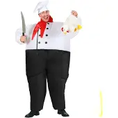 Widmann Feestkleding: Dikke kok opblaasbaar kostuum S/L