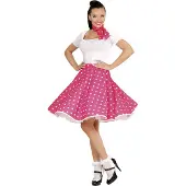Finidi 50's Rok Roze Met Sjaaltje