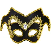 Finidi Venetiaans edelman masker met gouden biesje