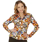 Widmann Jaren 70 discoshirt Groovy Cirkels