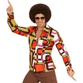E-Carnavalskleding.nl Jaren 70 disco hemd Groovy vlakken