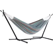 VIVERE Combo Sunbrella hangmat met standaard Kleur: blauw/rood/roze