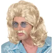 Finidi pruik 70s man blond