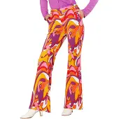 Widmann Groovy 70's dames broek orchidee (multicolor, S/M)