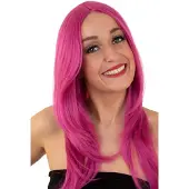 Scheepers Mooie pruik Anne lang haar in roze / magenta